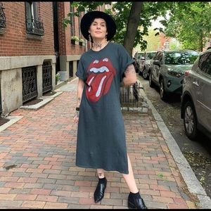 Free people Rolling Stones T Shirt Dress